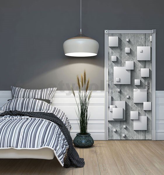 Vliesová fototapeta 3D čtverce, rozměr 91 cm x 211 cm, fototapety 3030 VET, IMPOL TRADE