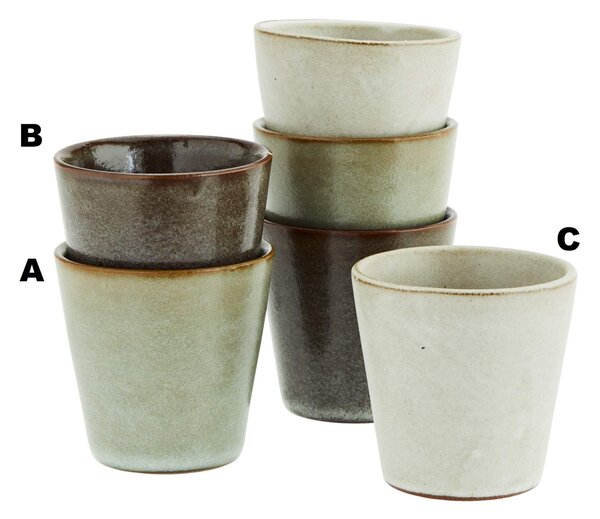 Kameninový šálek Grey Stoneware 100 ml B - tmavě šedá