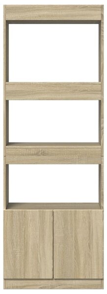 Skříň highboard dub sonoma 63 x 33 x 180 cm kompozitní dřevo 3309602