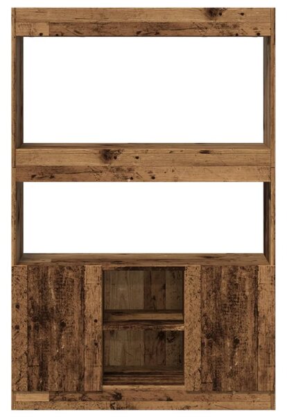 Skříň highboard old wood 92 x 33 x 140 cm kompozitní dřevo 3309616