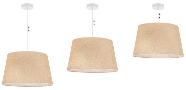 Závěsné svítidlo Juta, 1x jutové stínítko, (fi 44cm), w