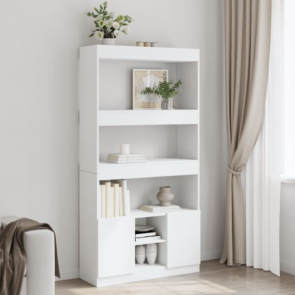 Skříň highboard bílá 92 x 33 x 180 cm kompozitní dřevo 3309618