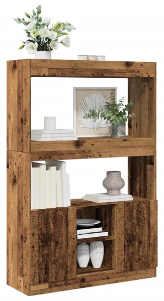Skříň highboard old wood 92 x 33 x 140 cm kompozitní dřevo 3309616