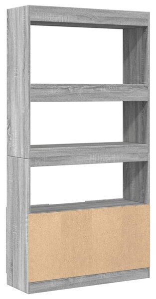 Skříň highboard šedá sonoma 92 x 33 x 180 cm kompozitní dřevo 3309623