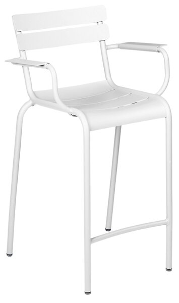 Bílá kovová barová židle Fermob Luxembourg 69,5 cm