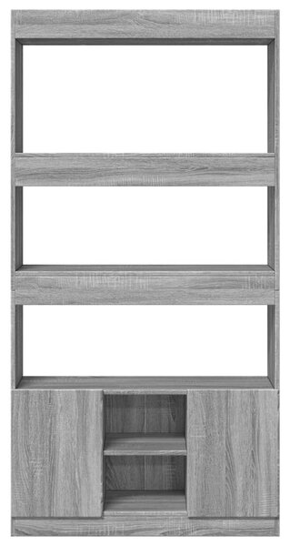 Skříň highboard šedá sonoma 92 x 33 x 180 cm kompozitní dřevo 3309623