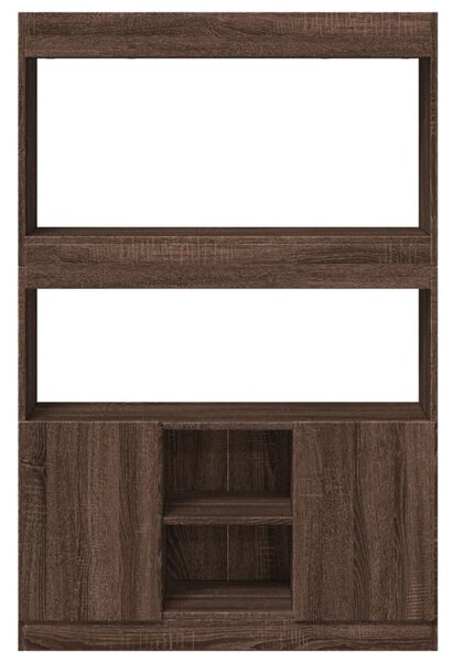 Skříň highboard hnědý dub 92 x 33 x 140 cm kompozitní dřevo 3309615
