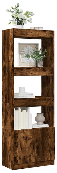 Skříň highboard kouřový dub 63 x 33 x 180 cm kompozitní dřevo 3309604