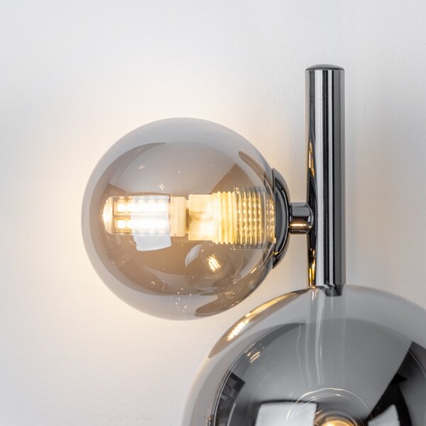 Brilagi - LED Nástěnné svítidlo MILLA 3xG9/3W/230V černý chrom/kouřová