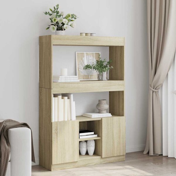 Skříň highboard dub sonoma 92 x 33 x 140 cm kompozitní dřevo 3309611