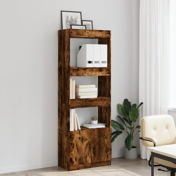 Skříň highboard kouřový dub 63 x 33 x 180 cm kompozitní dřevo 3309604