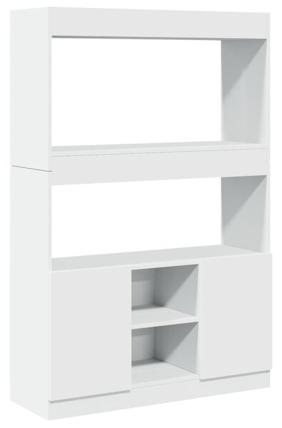 Skříň highboard bílá 92 x 33 x 140 cm kompozitní dřevo 3309609