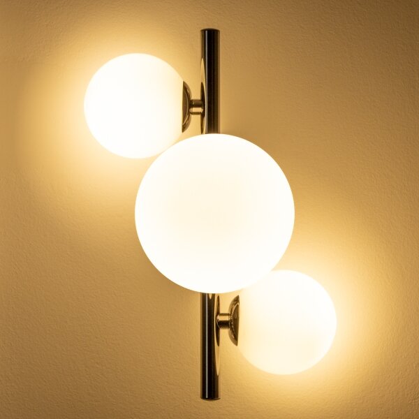 Brilagi - LED Nástěnné svítidlo MILLA 3xG9/3W/230V černý chrom/bílá