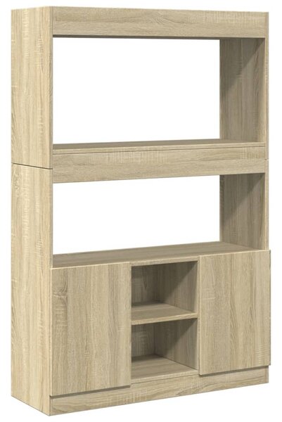 Skříň highboard dub sonoma 92 x 33 x 140 cm kompozitní dřevo 3309611