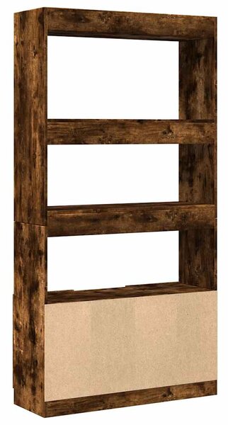 Skříň highboard kouřový dub 92 x 33 x 180 cm kompozitní dřevo 3309622