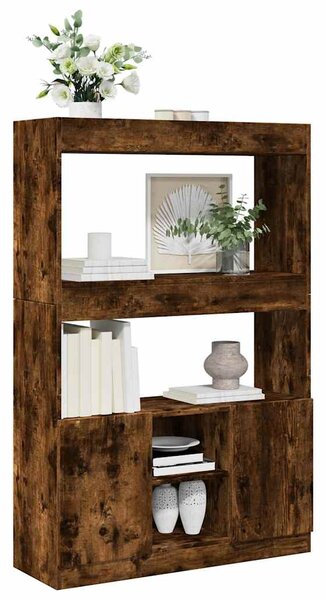 Skříň highboard kouřový dub 92 x 33 x 140 cm kompozitní dřevo 3309613
