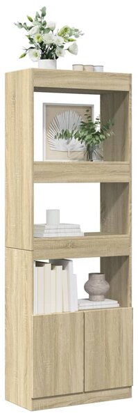 Skříň highboard dub sonoma 63 x 33 x 180 cm kompozitní dřevo 3309602