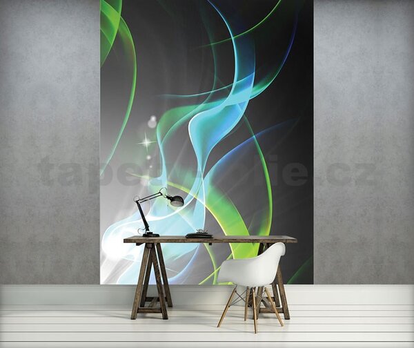 Vliesové fototapety, rozměr 206 cm x 275 cm, abstrakce zelená, IMPOL TRADE 2588 VEA