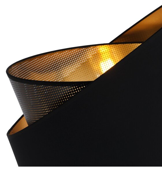 Závěsné svítidlo Asti Duo, 1x PVC/černé textilní stínítko, (fi 45cm), g, b