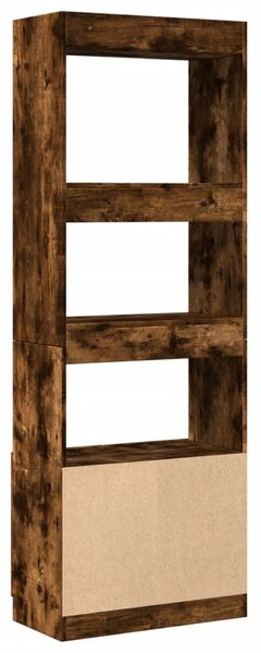 Skříň highboard kouřový dub 63 x 33 x 180 cm kompozitní dřevo 3309604