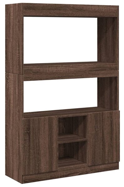 Skříň highboard hnědý dub 92 x 33 x 140 cm kompozitní dřevo 3309615