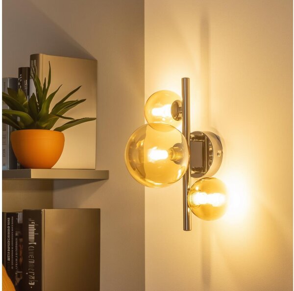 Brilagi - LED Nástěnné svítidlo MILLA 3xG9/3W/230V černý chrom/zlatá