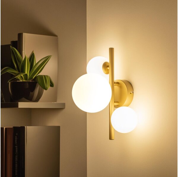 Brilagi - LED Nástěnné svítidlo MILLA 3xG9/3W/230V zlatá/bílá