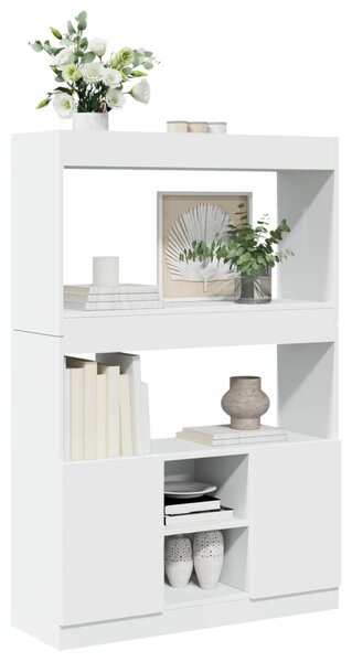 Skříň highboard bílá 92 x 33 x 140 cm kompozitní dřevo 3309609