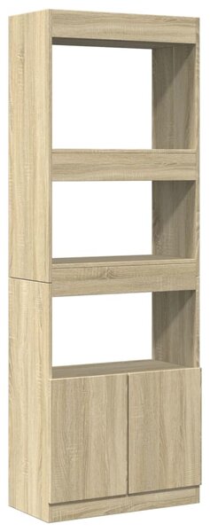Skříň highboard dub sonoma 63 x 33 x 180 cm kompozitní dřevo 3309602