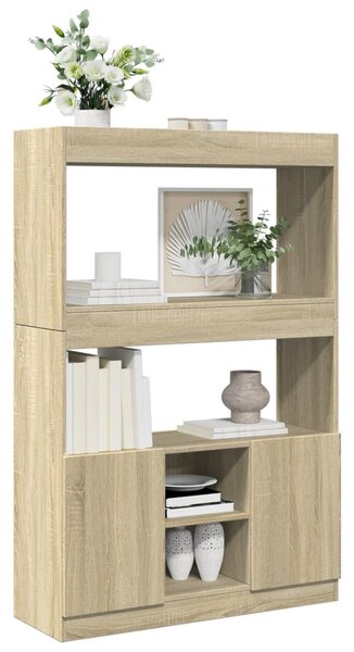 Skříň highboard dub sonoma 92 x 33 x 140 cm kompozitní dřevo 3309611