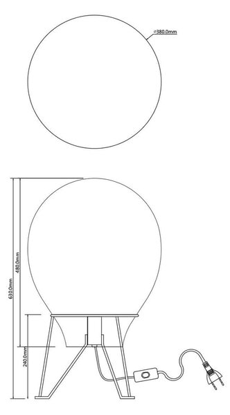Faneurope Azuma E27 stojací svítidlo Ø38cm