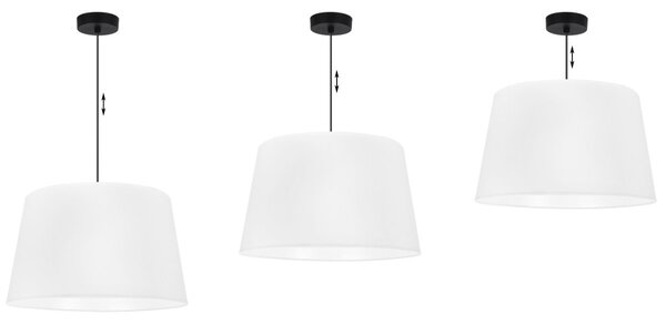 Závěsné svítidlo Gaja, 1x bílé textilní stínítko, (fi 44cm), b