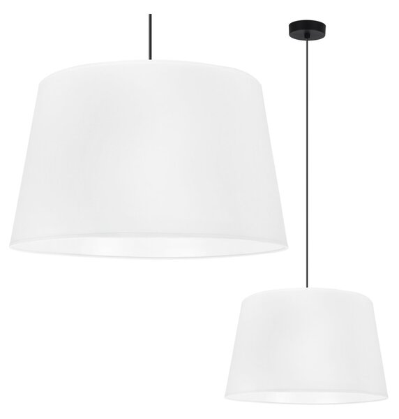 Závěsné svítidlo Gaja, 1x bílé textilní stínítko, (fi 44cm), b