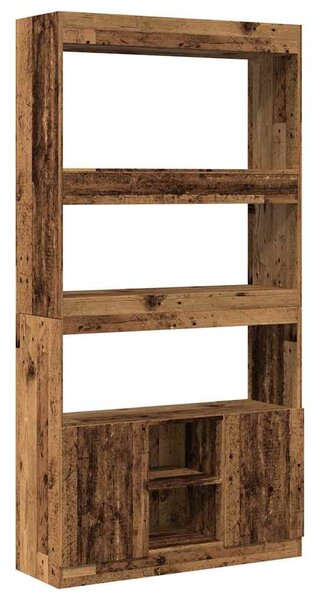 Skříň highboard old wood 92 x 33 x 180 cm kompozitní dřevo 3309625