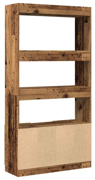 Skříň highboard old wood 92 x 33 x 180 cm kompozitní dřevo 3309625