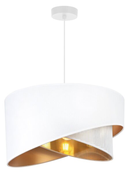 Závěsné svítidlo Asti Duo, 1x PVC/bílé textilní stínítko, (fi 45cm), g, w