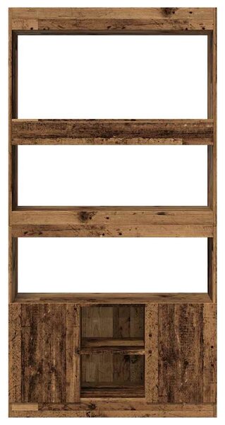 Skříň highboard old wood 92 x 33 x 180 cm kompozitní dřevo 3309625