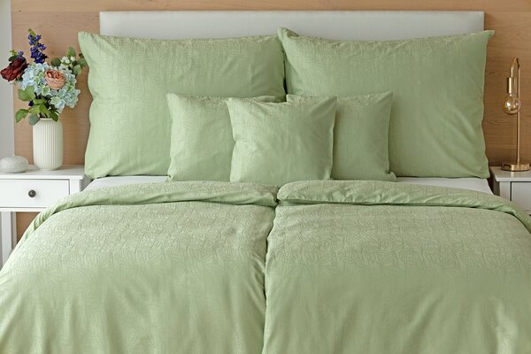 Povlečení Sofie Light Green Bambusový damašek 1x 140/200, 1x 70/90