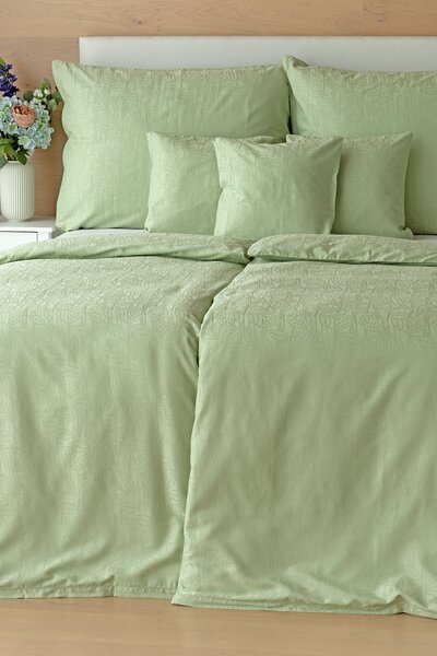 Povlečení Sofie Light Green Bambusový damašek 1x 140/200, 1x 70/90