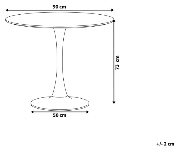 Jídelní stůl BOCA Černá 90 cm 90 cm