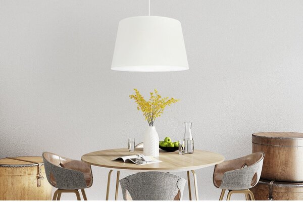 Závěsné svítidlo Gaja, 1x krémové textilní stínítko, (fi 44cm), w