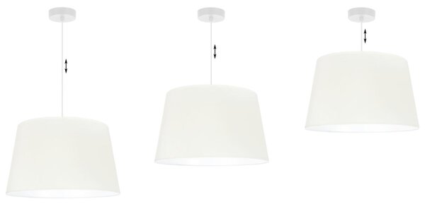 Závěsné svítidlo Gaja, 1x krémové textilní stínítko, (fi 44cm), w