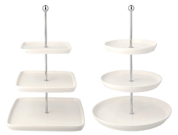 Silvercrest® Porcelánový etažér, 3patrový (100413747)