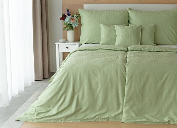 Povlečení Sofie Light Green Bambusový damašek 1x 140/200, 1x 70/90