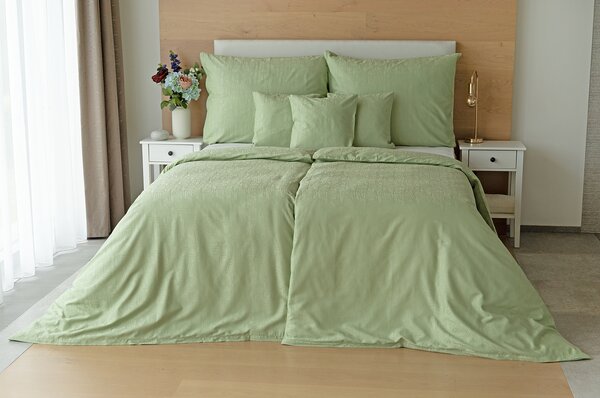 Povlečení Sofie Light Green Bambusový damašek 1x 140/200, 1x 70/90