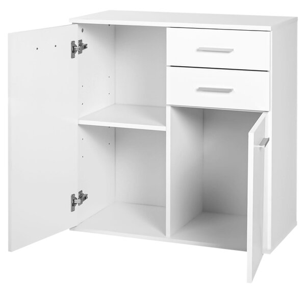 HOMCOM Konferenční skříňka Skladovací organizér s dvířky a zásuvkami 71x35x76cm pro jídelnu a obývací pokoj | Aosom