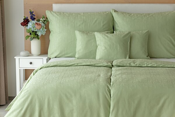 Povlečení Sofie Light Green Bambusový damašek 1x 140/200, 1x 70/90