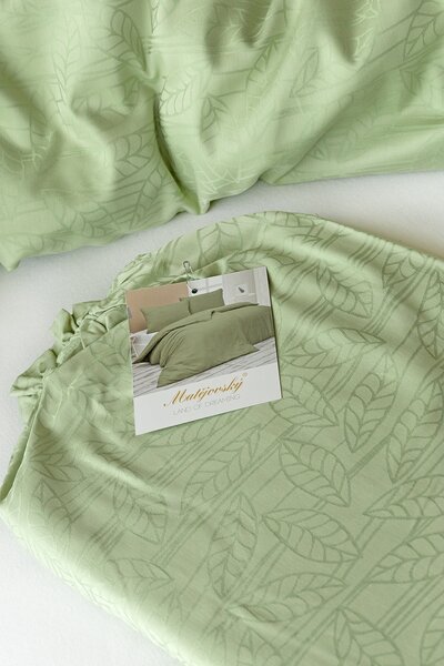 Povlečení Sofie Light Green Bambusový damašek 1x 140/200, 1x 70/90