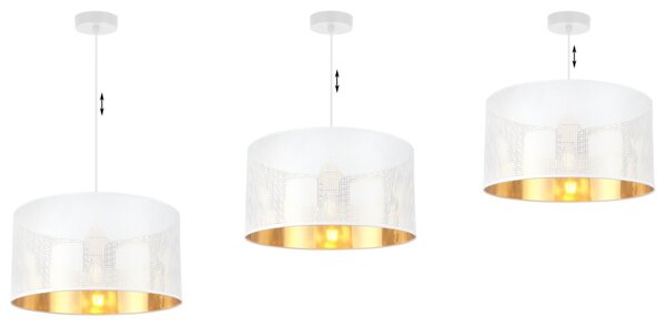 Závěsné svítidlo Asti0, 1x bílé PVC stínítko, (fi 35cm), g, w