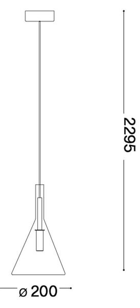 Ideal lux Empire G9 závěsné skleněné svítidlo Cono